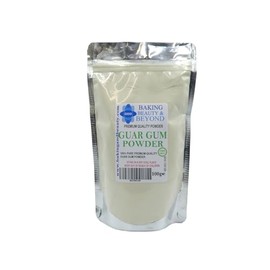 Baking Beauty and Beyond Premium Quality Guar Gum Powder - Gluten Free Natural Thickener and Food Grade Fine Powder Improve Texture, Odourless and Flavourless, Non-GMO Stabiliser Agent - 100g