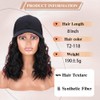 CHRSHN Hat Wigs for Women Baseball Cap With Hair Extensions