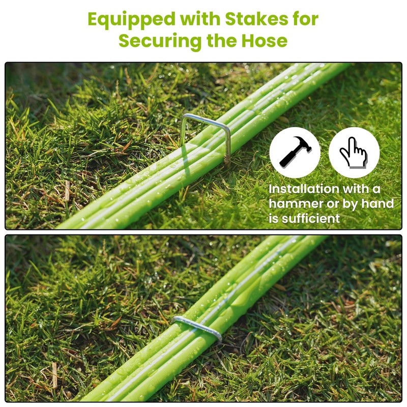 Sprinkler Soaker Hose 25FT, Watering Hose with Holes, High-Efficiency Sprinklers