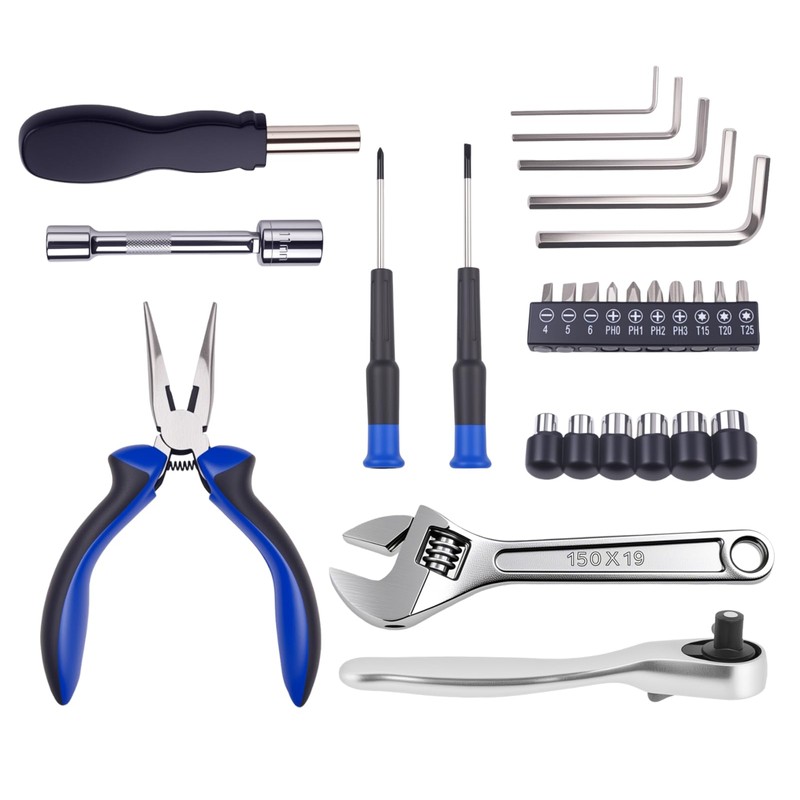 WINTOWIN Upgarded 29PCS Compact Motorbike Tool Sets, Motorcycle Repair Toolkit