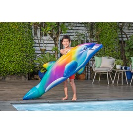 Bestway 41541 Dolphin Day Dream Ride-On Float, 66 x 26.0 inches (168 x 66 cm), Load Capacity 99.3 lbs (45 kg)