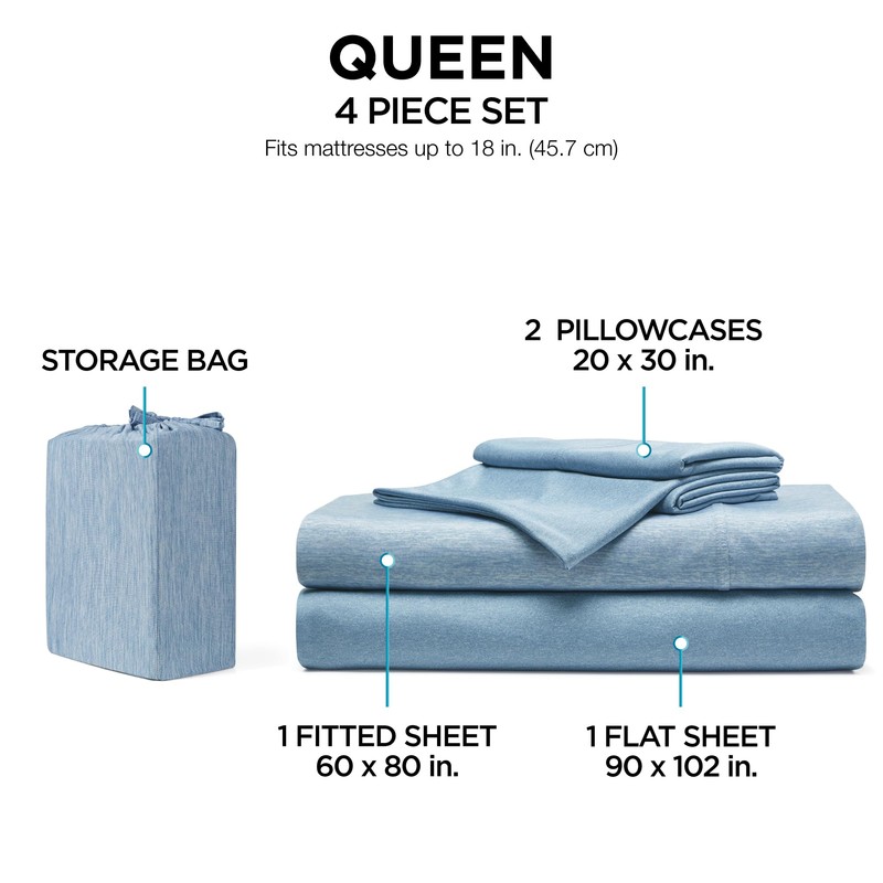 Brookstone Comfort Queen Sheet Set | Innovative Cooling Sheets for