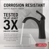 Delta Arvo Matte Black Bathroom Faucet 1 Hole, Single Hole