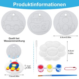 KOVSGQ Magic Puffy Paint Sponge Pictures Magic Paint Foam Texture Painting 3D Drawing Canvas Sponge Foam Texture Painting Paper Set for Children DIY for Greeting Cards Craft Accessories (Transport)