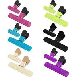 12 Piezas Clips para Bolsas de Alimentos, SHUUDAUKO Clip Grandes para Bolsas de Patatas Fritas, Clips Mejorados para Bolsa Abiertas y Anchas para Almacenamiento de Alimentos con Agarre Hermético