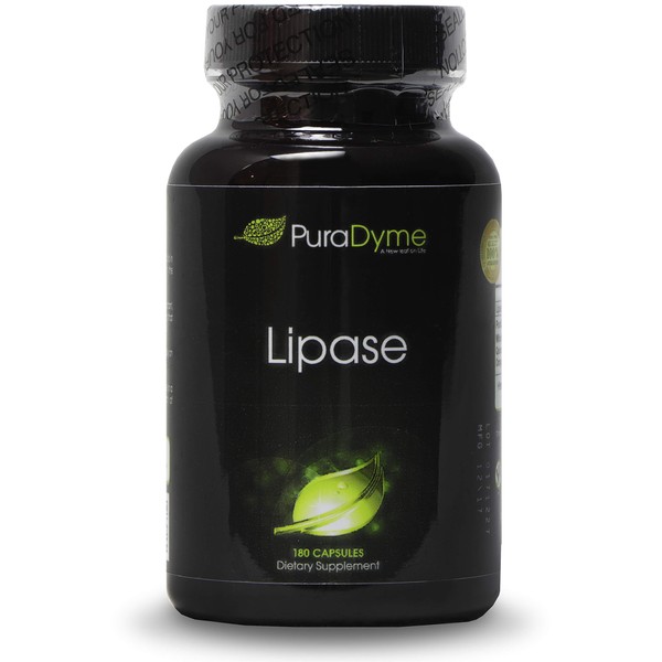 PuraDyme Lipase Enzyme 180 Capsules Digestive Enzyme (1)
