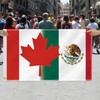 3×5 FT Canada Mexico Combo Flag,Large Canadian Mexican Decor,Double Side