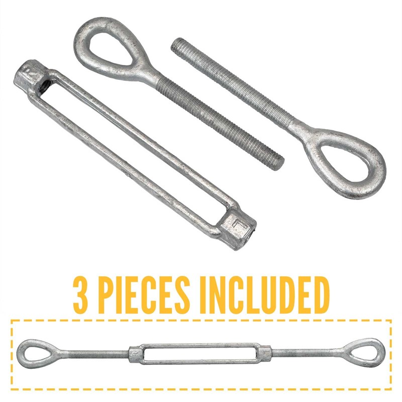 US Cargo Control Eye and Eye Turnbuckle, 1/2" x 9",