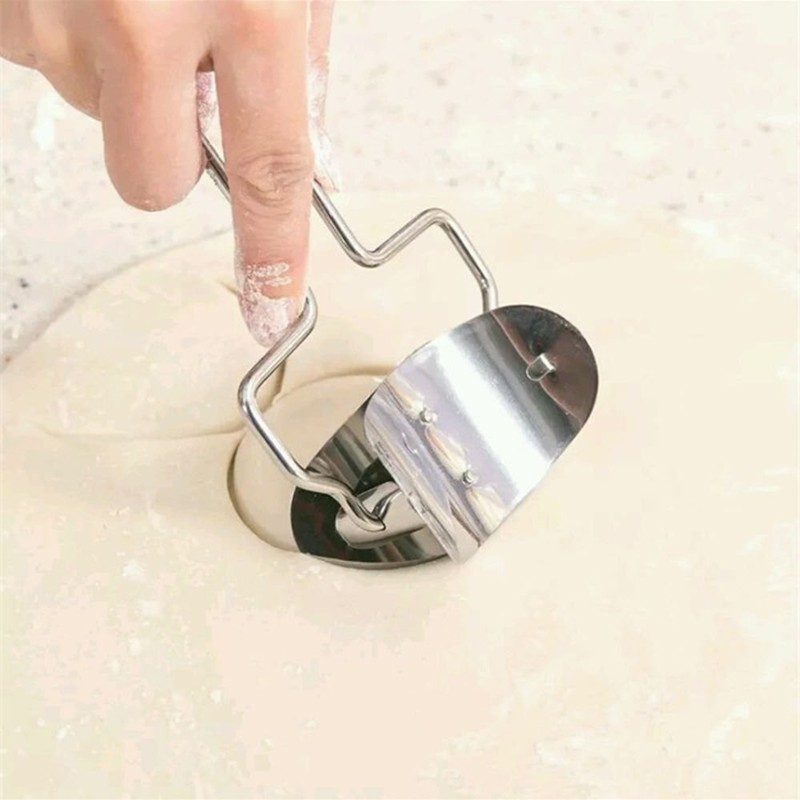 EORTA 2 Pieces Stainless Steel Pastry Rolling Cutter Circle Dough
