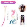 7 Pieces Hair Clips for Girls, Bow Curly Hair Extensions