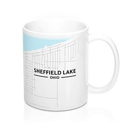 Hometown Bias Sheffield Lake, Ohio OH Map Mug (11 oz)