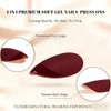 Uñas postizas de gel suave con punta francesa, cortas, almendradas,