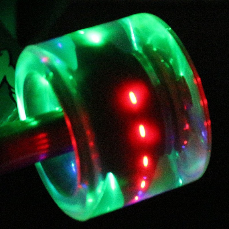 FunTomia Pack of 4 (LED) Longboard/Skateboard Wheels (Big Wheels) in