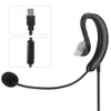 Headset, Ear Mounted USB Laptop Earphone Ear Hook USB Computer