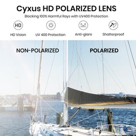 Cyxus Sunglasses Men Women Classic Polarised Sunglasses Outdoor UV 400 for Driving Fishing Travel P1131, brown
