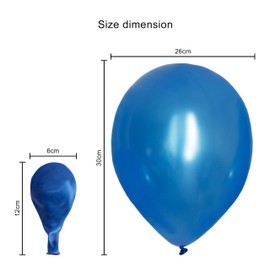 Joyloons METALLIC ROYAL BLUE BALLOONS 50 UNITS 32 cm biodegradable natural latex balloons, ideal for party decoration, birthday, graduation, wedding, anniversary, baptisms. Made in Spain.