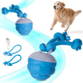 Bahosrc Interactive Dog Toys to Keep Them Busy - Moving Dog Ball with Touch Activation,3 Modes & Chirping Sounds,USB Rechargeable,Chew Stimulation Toys for Small/Medium Dogs