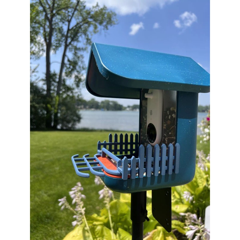PERCH3D Bird Buddy Picket Fence & Double Perch Combo in