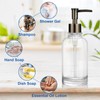 UHEY HOME Glass Liquid Soap Dispenser Bathroom, 2PCS 11oz Kitchen