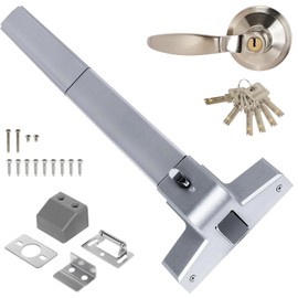 Dollate Panic Bar for Exit Doors, Aluminum Hardware Push Bar with Exterior Lever, Panic Exit Device, Commercial Emergency Exit Bar Panic Exit Device for Wood Metal Door