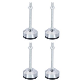 PATIKIL "Furniture Adjustment Legs 2" Base Diameter M8 Screws Set of 4 Carbon Steel Adjustable Height Furniture Leveling Legs Pads for Desk Chair Cabinet (Black)