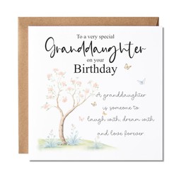 Granddaughter Birthday Card | Nice Words Birthday Card For Granddaughter | Special Granddaughter Card | P133