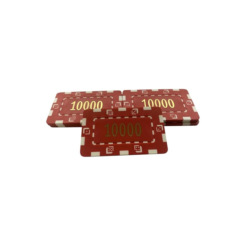 10 x Poker Casino Numbered Plastic Chip Plaques 74 x