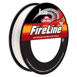 The Beadsmith Fireline by Berkley – Micro-Fused Braided Thread – 6lb. Test, 006”/.15mm Diameter, 300 Yard Spool, Crystal Color – Super Strong Stringing Material for Jewelry Making and Bead Weaving…