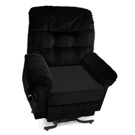 SINOSSO Velvet Large Chair Cushion for Elderly 20" x 20" x 5", High Density Foam Seat Cushion for Recliner Couch Armchair, Thickened Chair Pad, Black