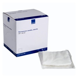 ABENA ABENA Kompressen 500 St1ck, nicht gewebt, STERIL ULTRASOFT Wundauflagen, 4-lagig 10 x 10 cm, Mullkompressen, verpackt 5 St1ck (4 Kartons = 4 x 125 St1ck)