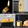 Magic Dual Flame Tiger Head Lighter - Butane Refillable Torch