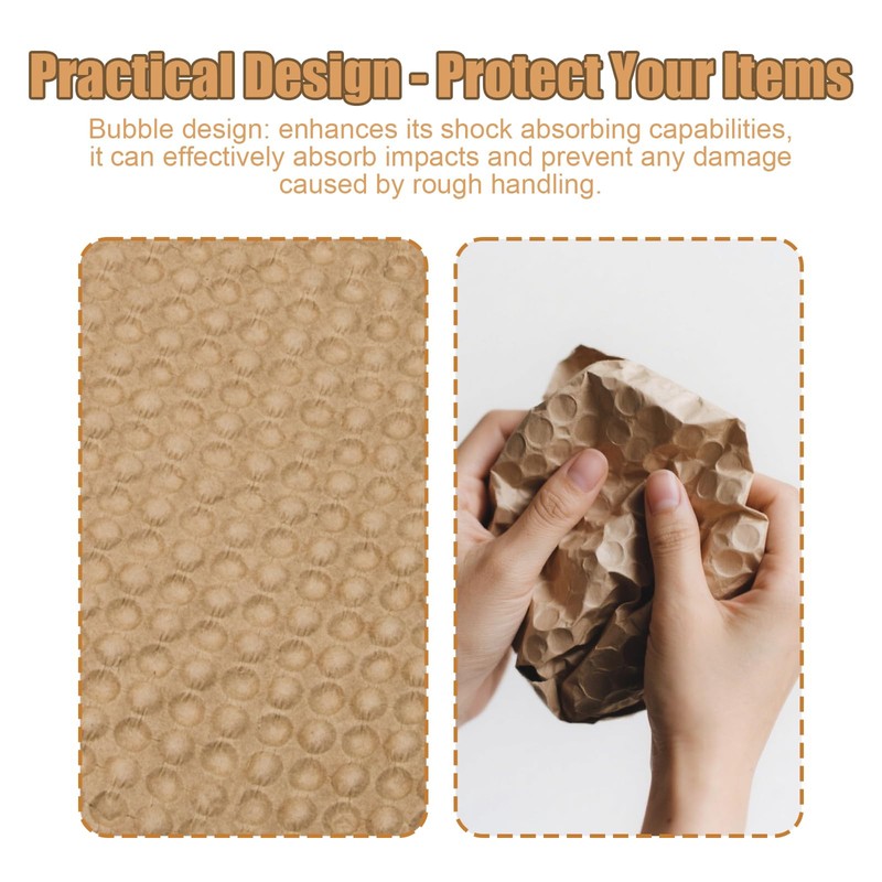 100 Pcs Paper Bubble Wrap Bubble Wrap for Packing Eco-Friendly
