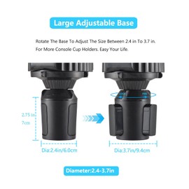 Car Cup Holder Expander,Cup Holder Adapter for Large Water Cups,2 Drink Bottles,Cup Coffee Bottles,NATGIC 4-in-1 Cup Holders Expander for Trucks,Sedan, Vehicle Adjustable Cup Holder Expander for Mugs