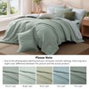 Monbix King Size Comforter Set - 7 Pieces Sage Green