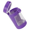 Glow Storage Jar with Grinder LED Waterproof Transparent Glass Seal