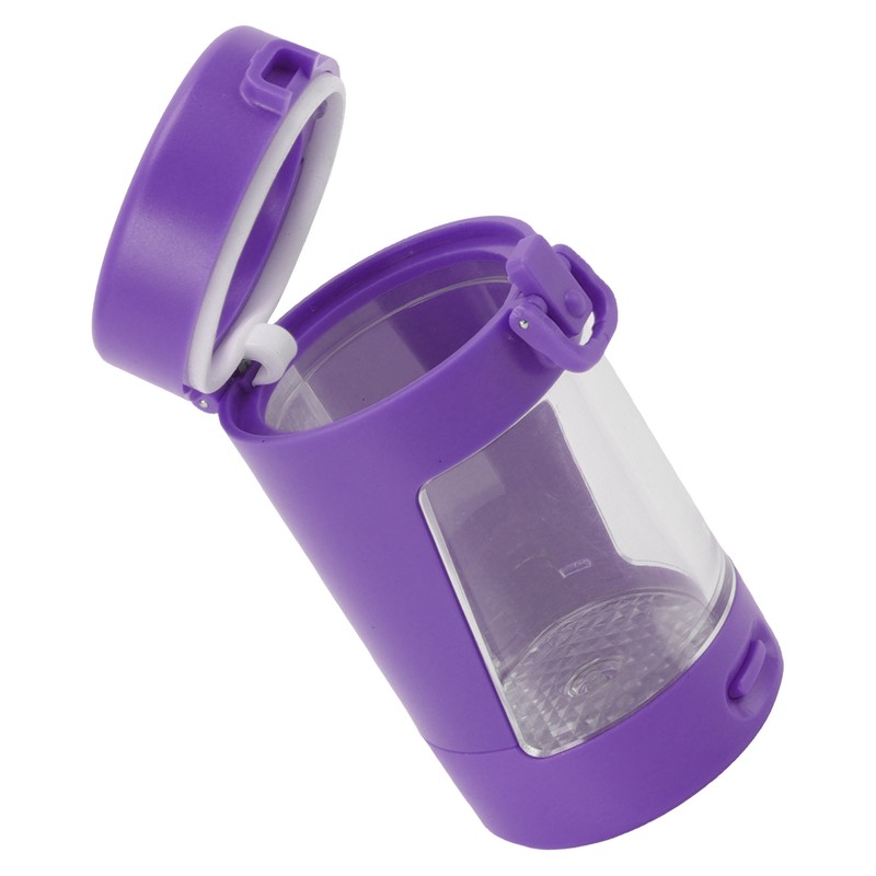 Glow Storage Jar with Grinder LED Waterproof Transparent Glass Seal