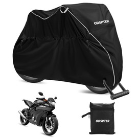 Motorcycle Cover, Motorcycle Tarpaulin, Motorcycle Garage, Waterproof and Winterproof, Improved Lock Hole, Motorcycle Outdoor Motorcycle Tarpaulin (245 cm x 105 cm x 125 cm)