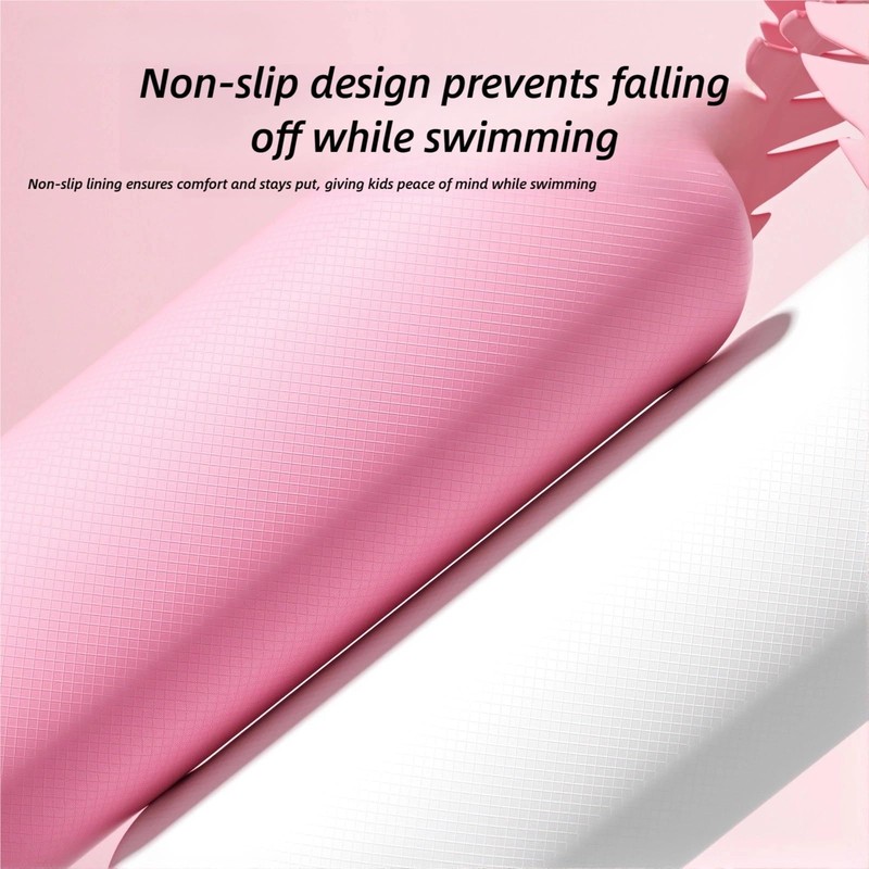 Pink Swimming Cap for Girls Age 3-12, Adorable Cat