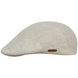 Sterkowski Model Ivy Five | 100% Natural Linen Flat Cap for Men and Women | Gatsby Summer Paperboy Pageboy Driver Newsboy Spring Cabbie Cabby Outdoor Casual Gorras para Hombres Beige 62