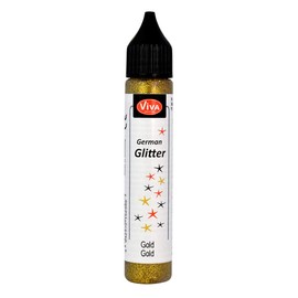 Viva Decor German Glitter, Synthetic Material, Gold, 12 x 2.1 x 2.1 cm