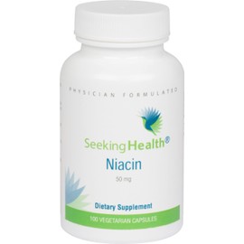 Seeking Health Niacin - Supplement with Bioavailable Niacin - Supports Energy Production & Skin Health - Skin Supplement Formula - 50 mg, 100 Capsules