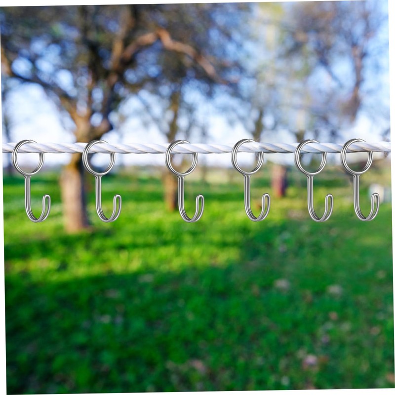 WHAMVOX 10pcs Stainless Steel Spiral Hooks Heavy Duty Organizer Hooks