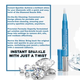 Rosenthal Collection Rosenthal Collection Dazzle with Brilliance: 1050 Diamond Dazzle Stik with Gold & Silver Jewelry Polishing Cloth Cleaner - Ultimate Jewelry Shine (One Stik with One Cloth)