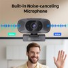4K Webcam for PC, 1080P@60FPS, 4K Camera with Noise-reducing Microphone,
