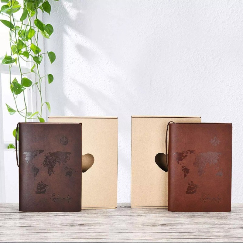 SEEHAN A5 Refillable Journal Leather Notebook Diary Vintage Sketchbook Travel