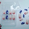 American Independence Day Star Press on Nails Short Length Square