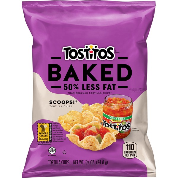 Baked Tostitos Oven Baked Scoops Tortilla Chips 0.87 Ounce (Pack of 72)