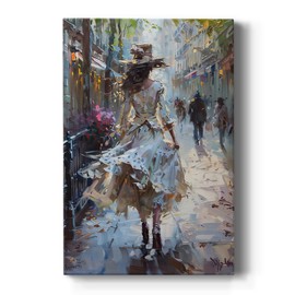 Renditions Gallery Canvas Paintings for Home Beautiful Woman Figurative Abstract Artwork Wall Hangings for Drawing Room Kitchen Bedroom - 32" X 48" LT560