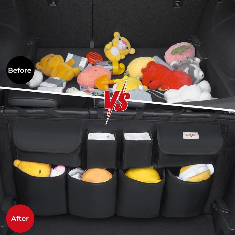 SURDOCA Hanging Trunk Organizer, NEW MODEL Car Organizers and Storage,