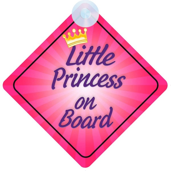 Princess on Board Car Sign - Princess 005 Design with